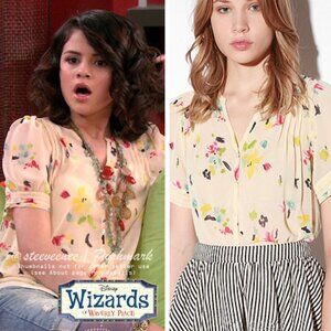 Pins and Needles Watercolor Chiffon Blouse ASO Alex Russo + Spencer Hastings